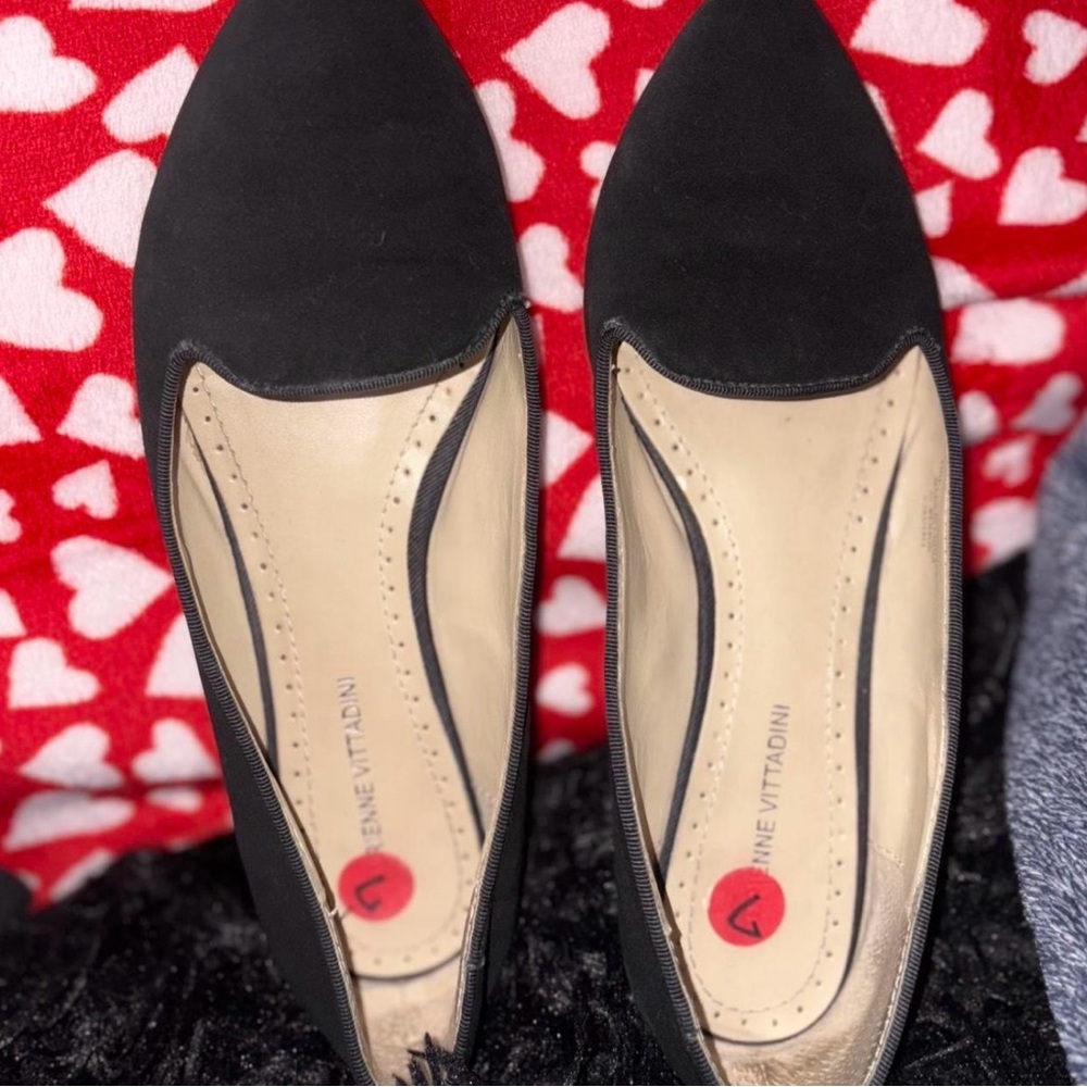Black Suede Pointed-Toe Flats